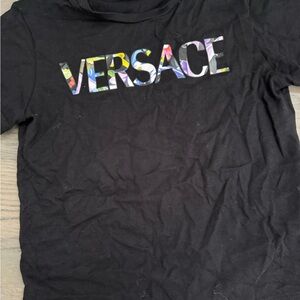 Versace Kids Tee with Multicolor Logo